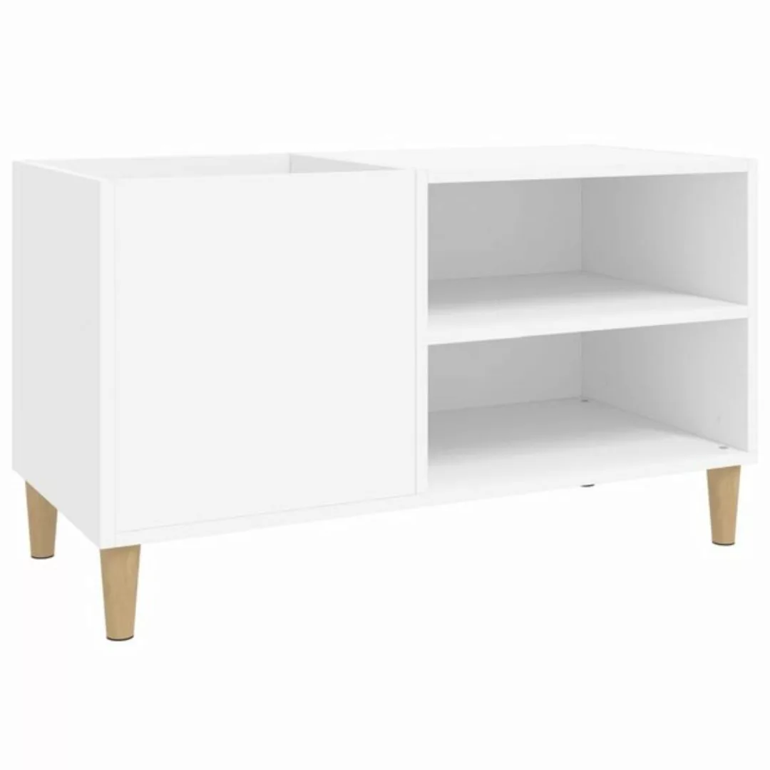 vidaXL Beistellschrank Plattenschrank Weiß 84,5x38x48 cm Holzwerkstoff günstig online kaufen