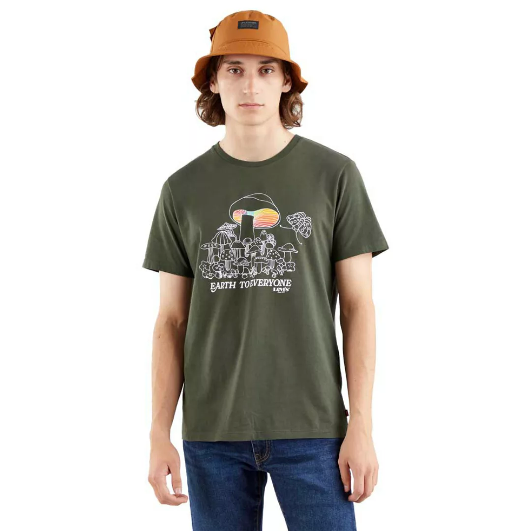 Levi's – T-Shirt im Mushroom-Modern-Vintage-Logoprint in Flaschengrün mit F günstig online kaufen