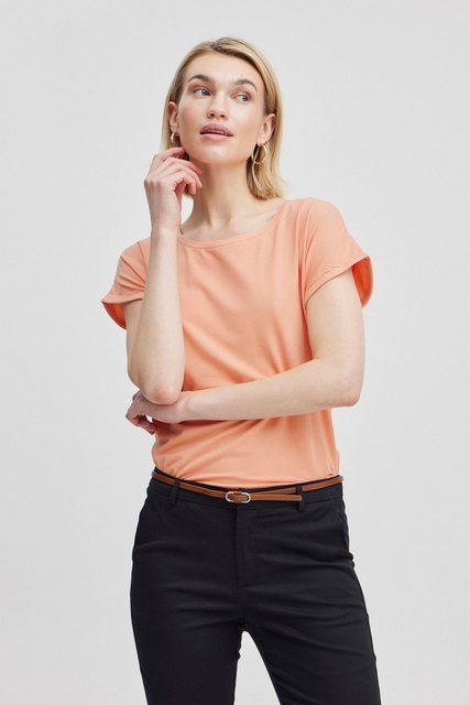 b.young T-Shirt Shirt Kurzarm Rundhals Sommer Top 7525 in Orange günstig online kaufen