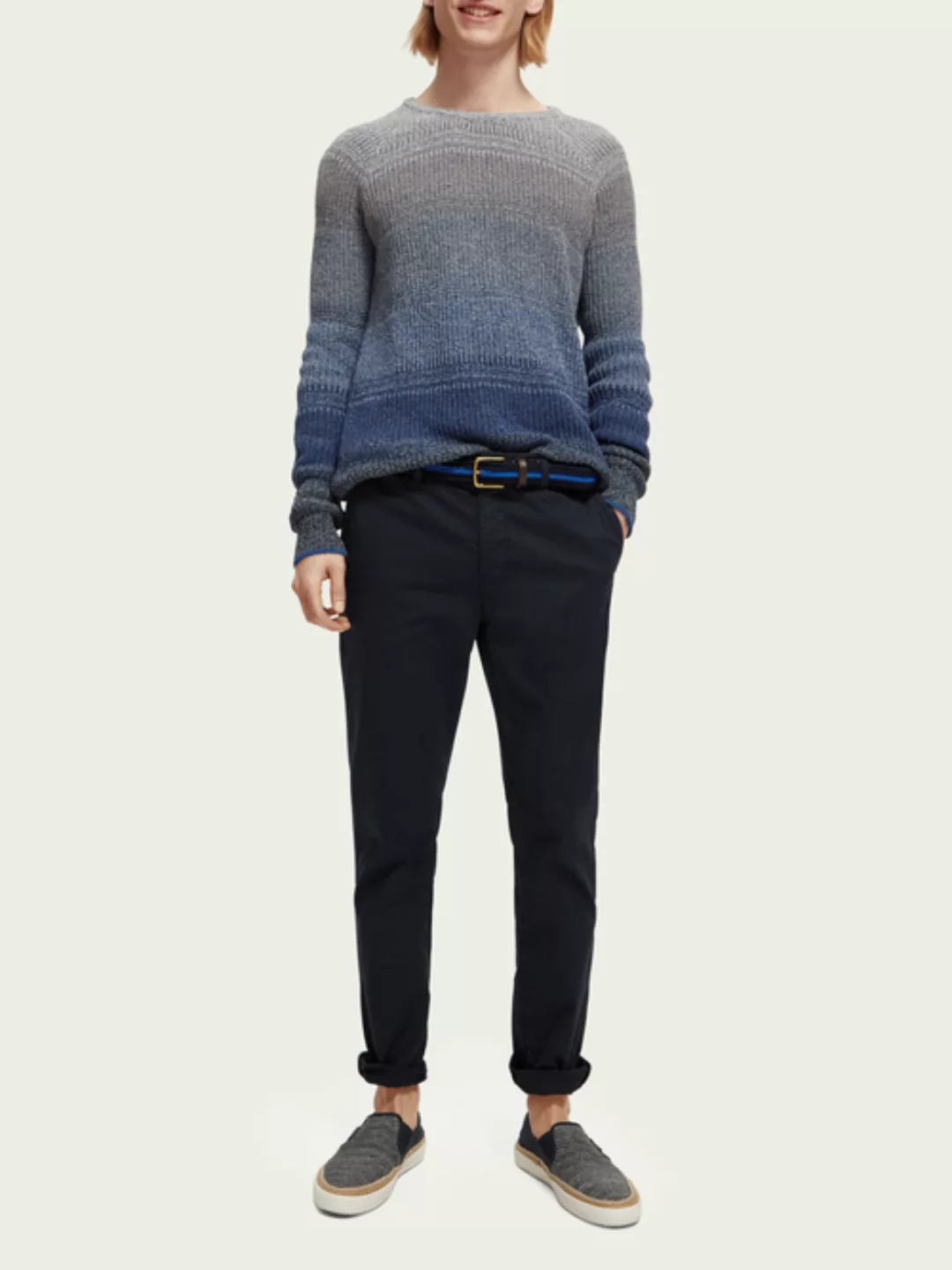 Scotch & Soda Eternal Blauw knitted crewneck sweater günstig online kaufen