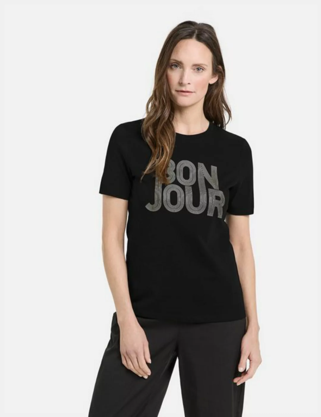 GERRY WEBER Kurzarmshirt Nachhaltiges T-Shirt mit Wording-Print günstig online kaufen