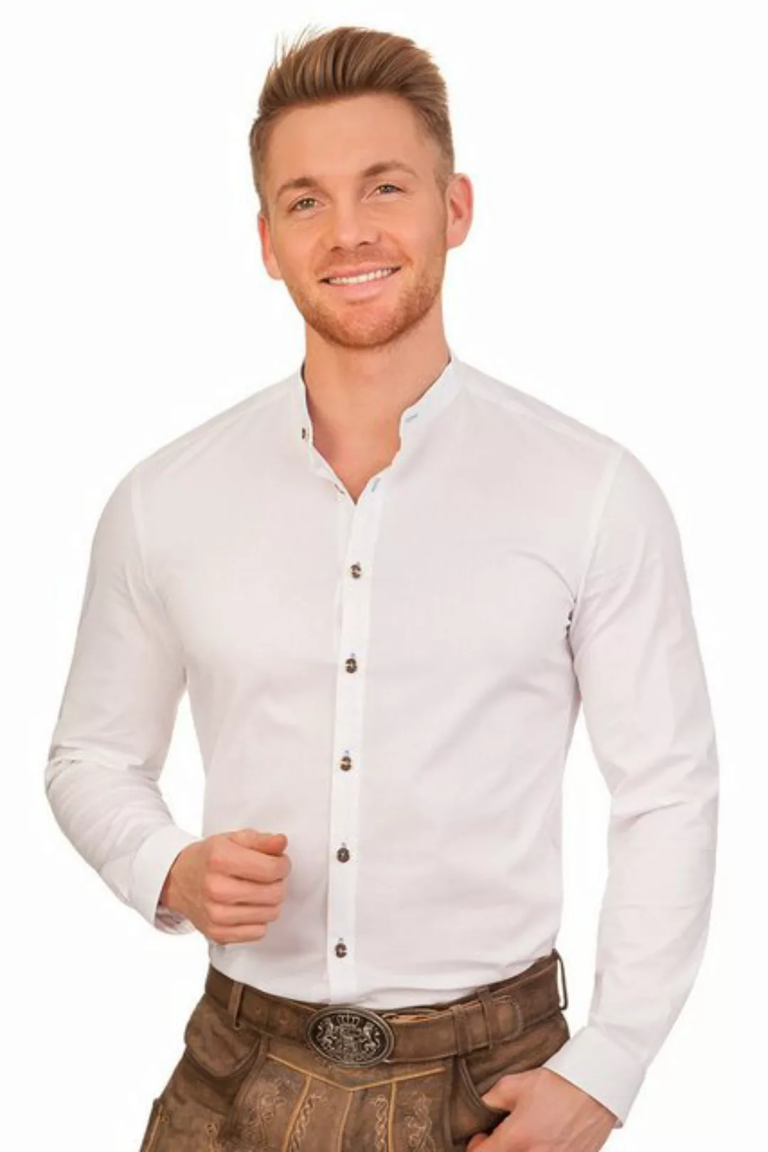 Spieth & Wensky Trachtenhemd Trachtenhemd - KASPAR - weiß/rot, weiß/hellbla günstig online kaufen