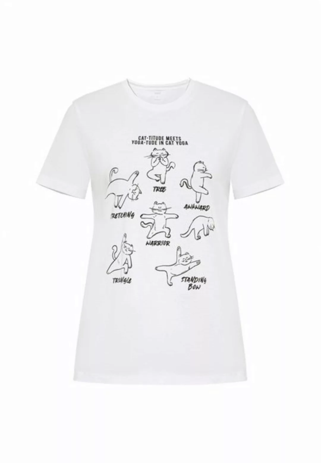 Mavi Rundhalsshirt "CAT YOGA T-SHIRT", Katzen T-Shirt günstig online kaufen