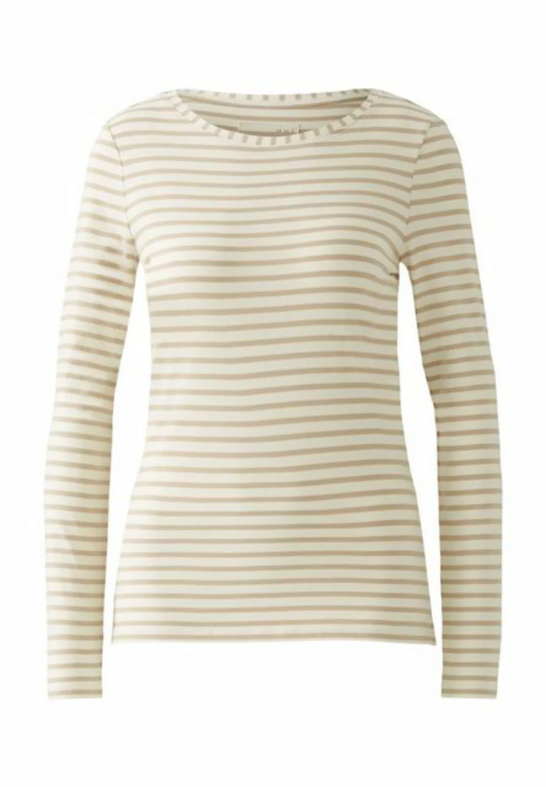 Oui Langarmshirt SUMIKO Langarmshirt elastische Cotton-Modalmischung günstig online kaufen