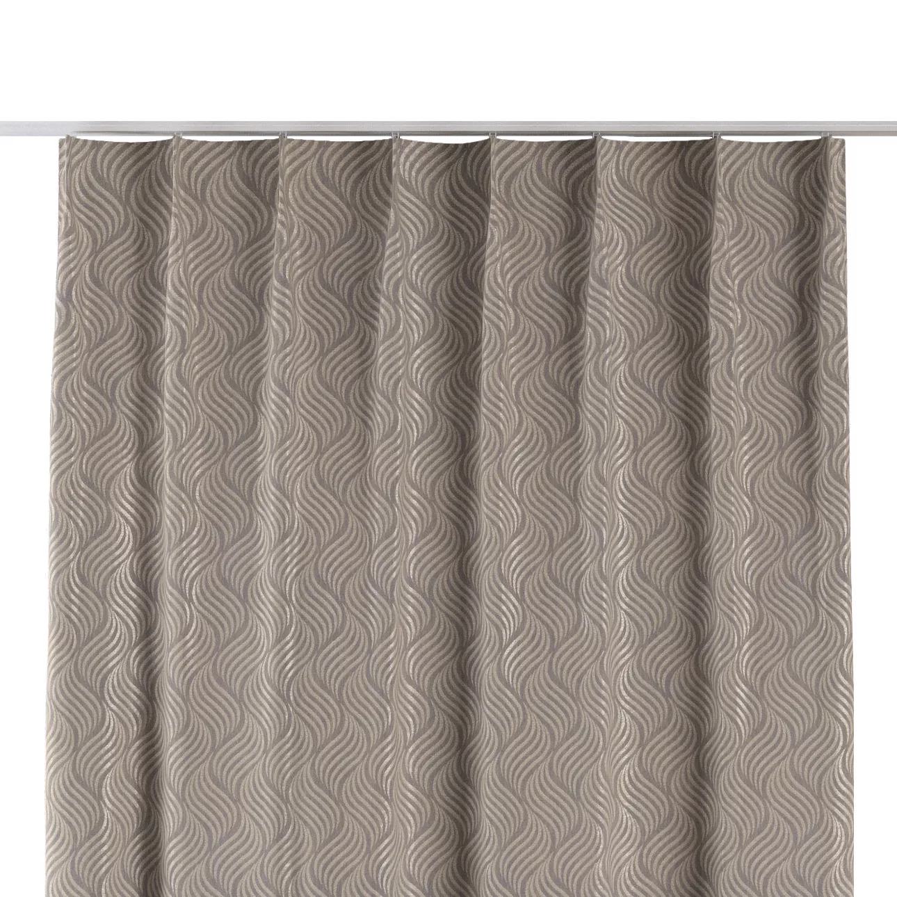Vorhang mit flämischen 1-er Falten, grau-beige, Imperia Premium (144-09) günstig online kaufen
