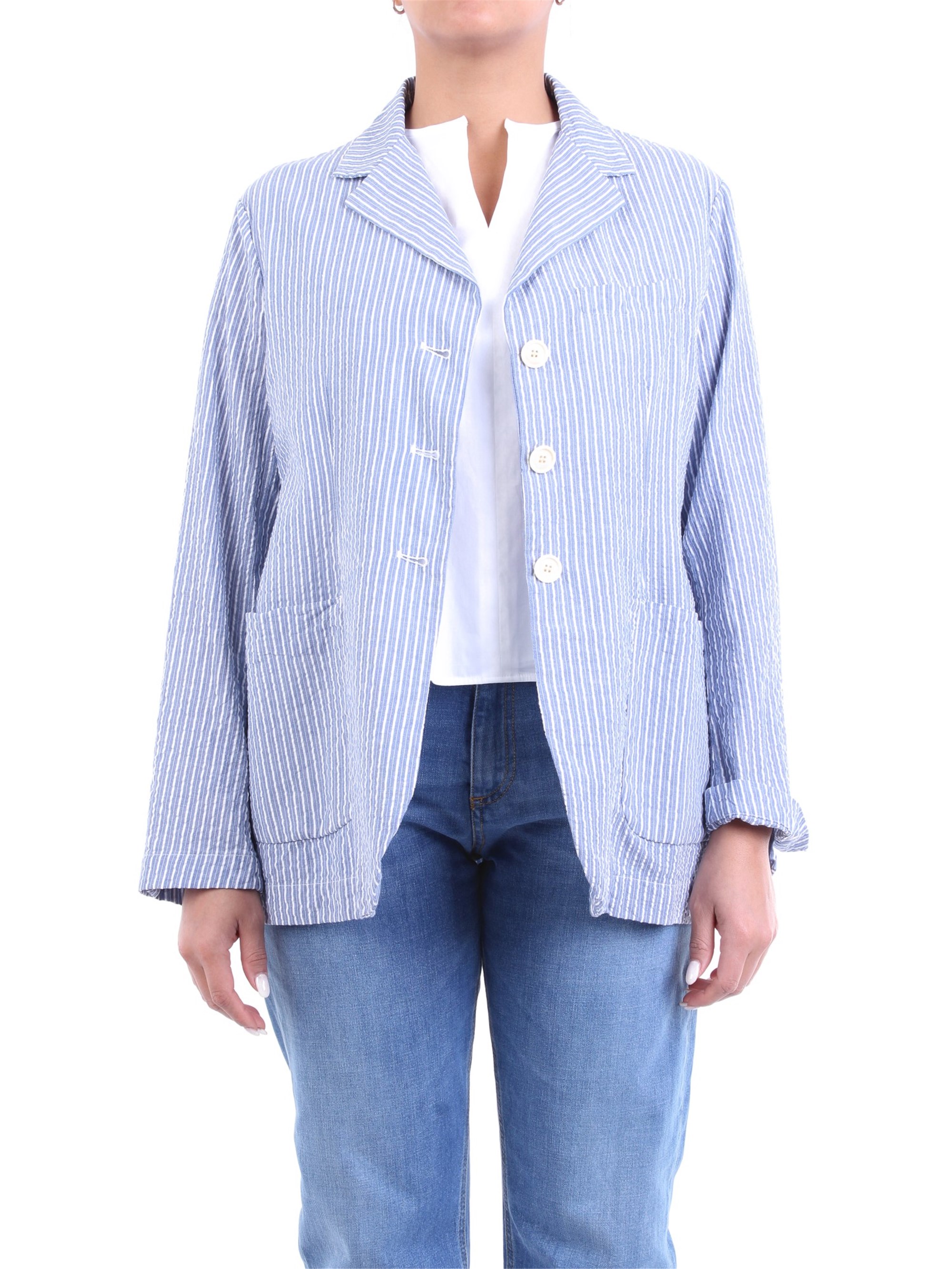 ASPESI Blazer Damen Blau und weiß günstig online kaufen