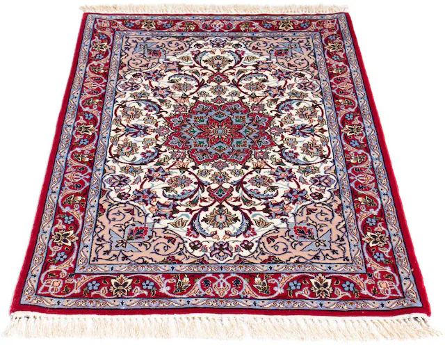 morgenland Orientteppich »Perser - Isfahan - Premium - 105 x 70 cm - beige« günstig online kaufen