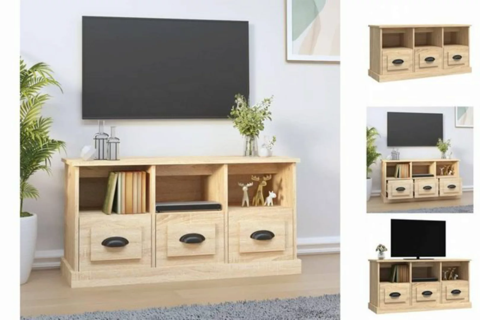 vidaXL TV-Schrank TV-Schrank Sonoma-Eiche 100x35x50 cm Spanplatte günstig online kaufen