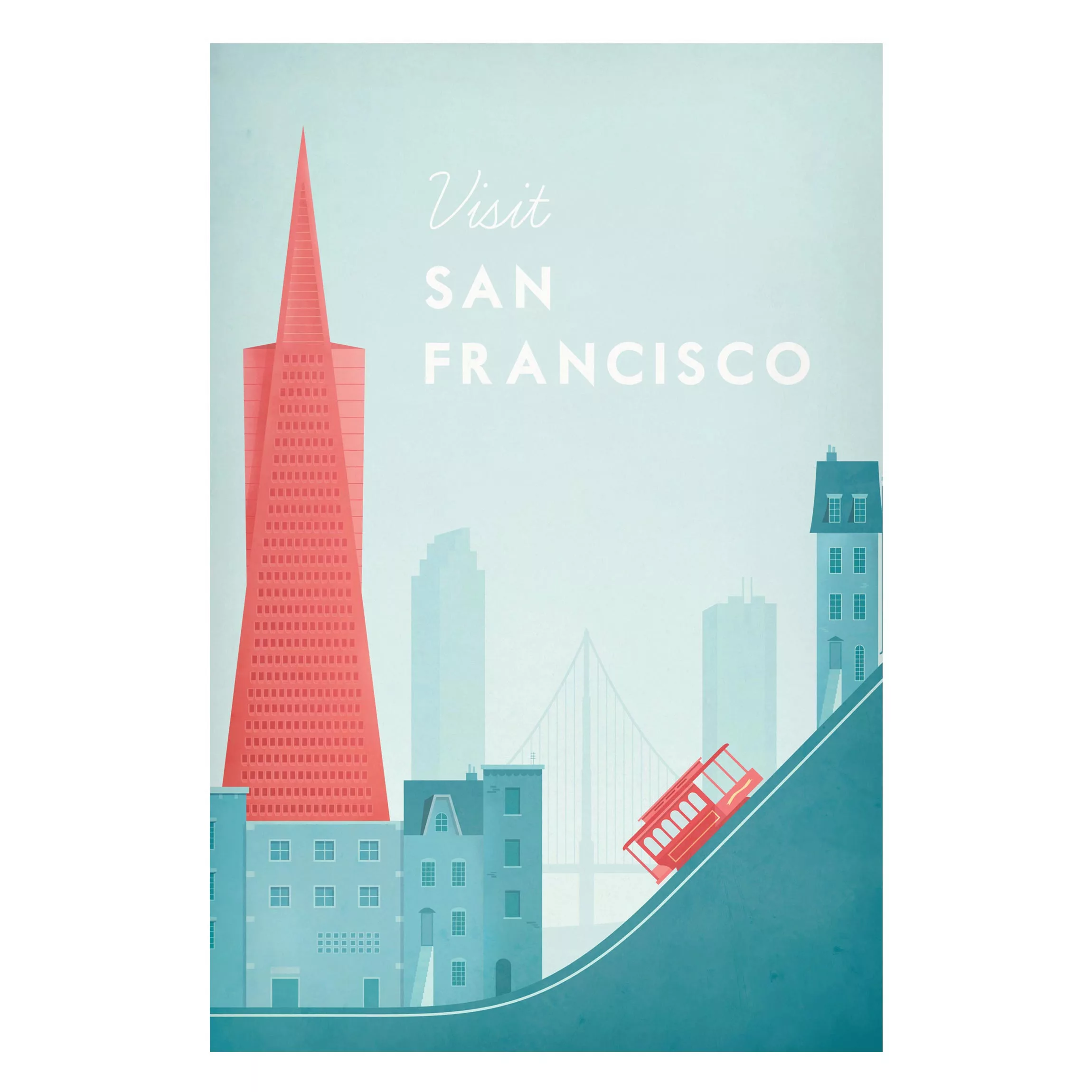 Magnettafel Architektur & Skyline - Hochformat 2:3 Reiseposter - San Franci günstig online kaufen