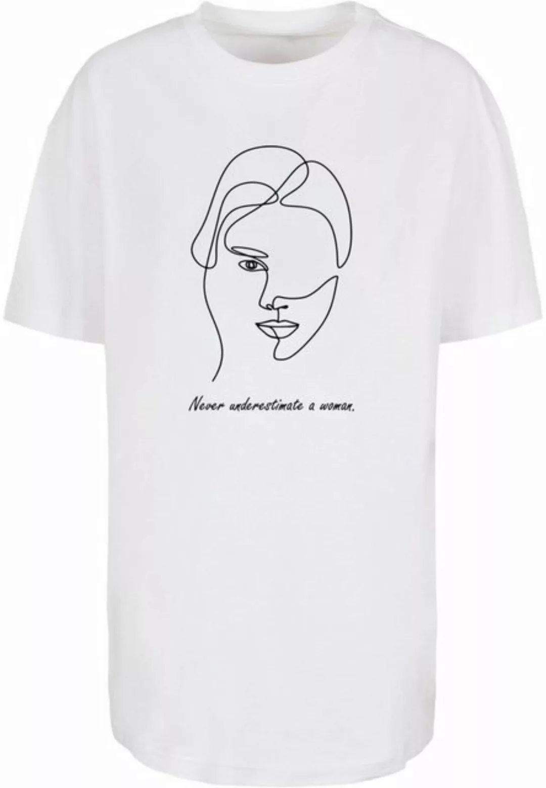 Merchcode T-Shirt Merchcode Damen Ladies WD - Woman Figure Oversized Boyfri günstig online kaufen