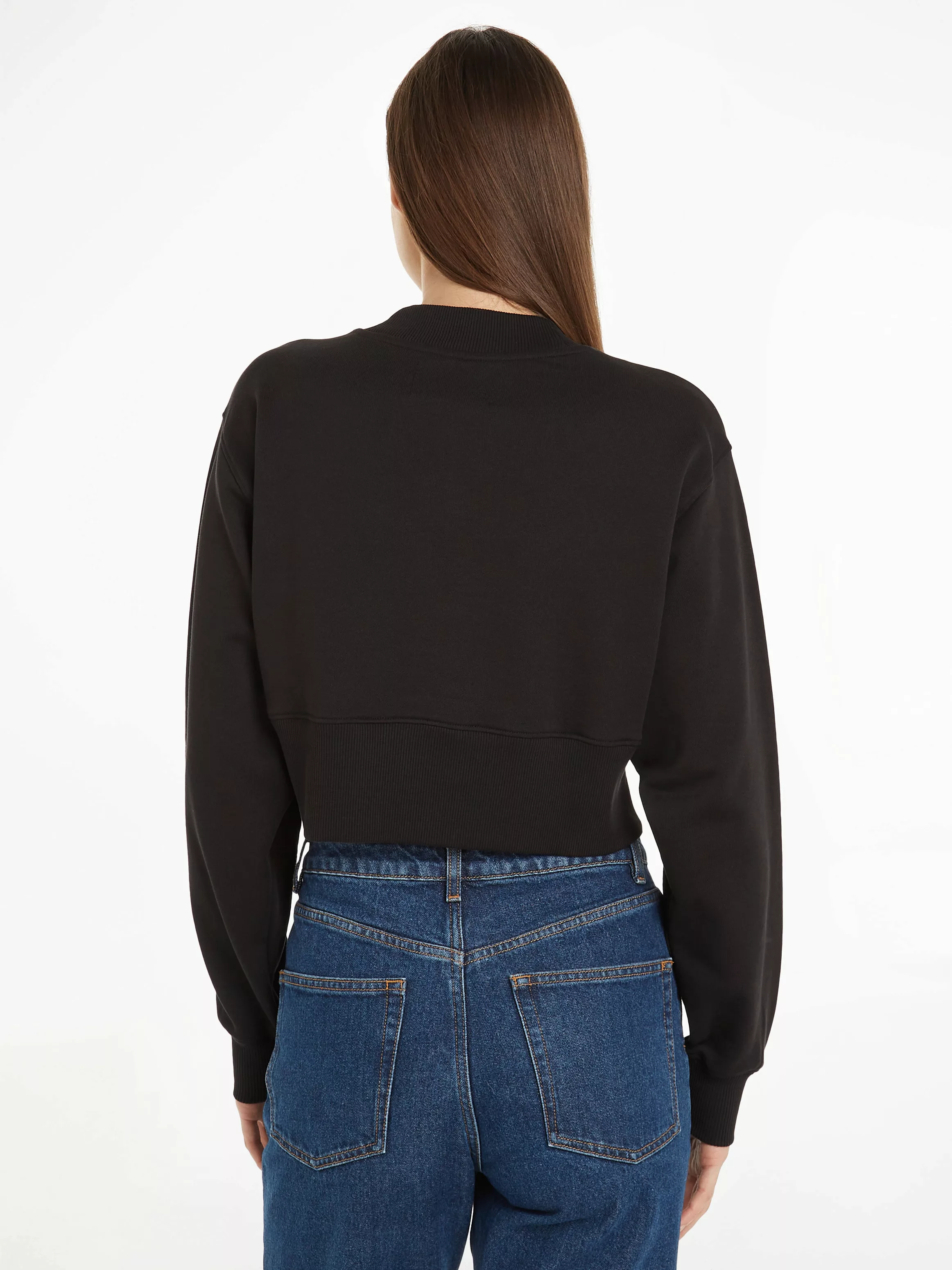 Calvin Klein Jeans Sweatshirt STACKED INSTITUTIONAL CREWNECK mit Logoprägun günstig online kaufen