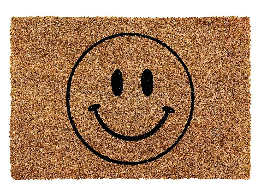 Fußmatte Smiley Fussmatte Emoji Fußabtreter Kokos Türmatte 60x40cm günstig online kaufen