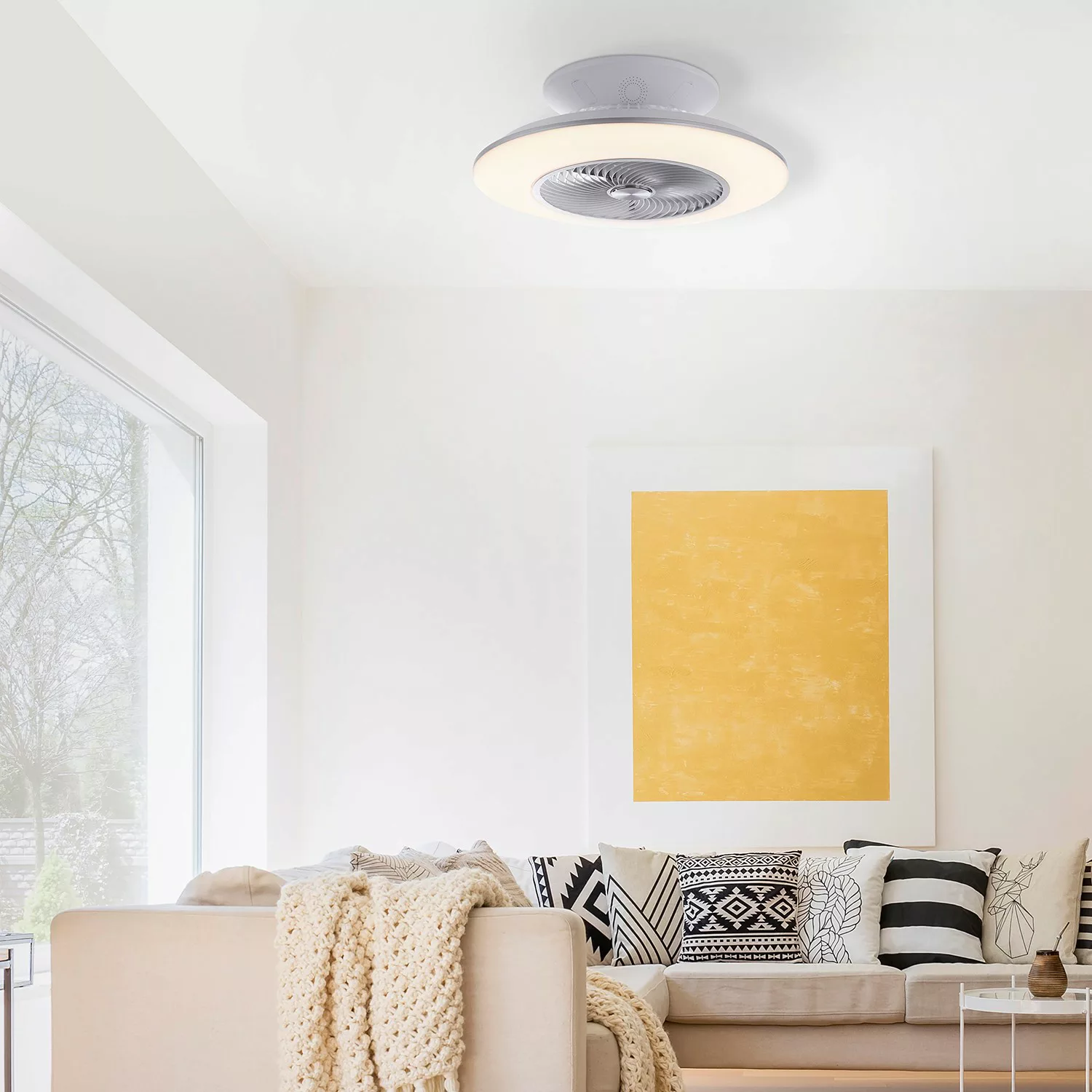 Paul Neuhaus Deckenleuchte mit Ventilator weiß - weiß - 22 cm - Lampen & Le günstig online kaufen