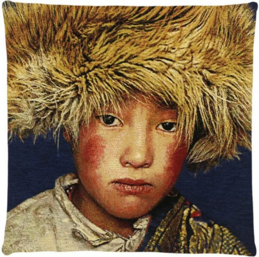 Kissenbezug Tibetan Boy Blue 45x45 günstig online kaufen
