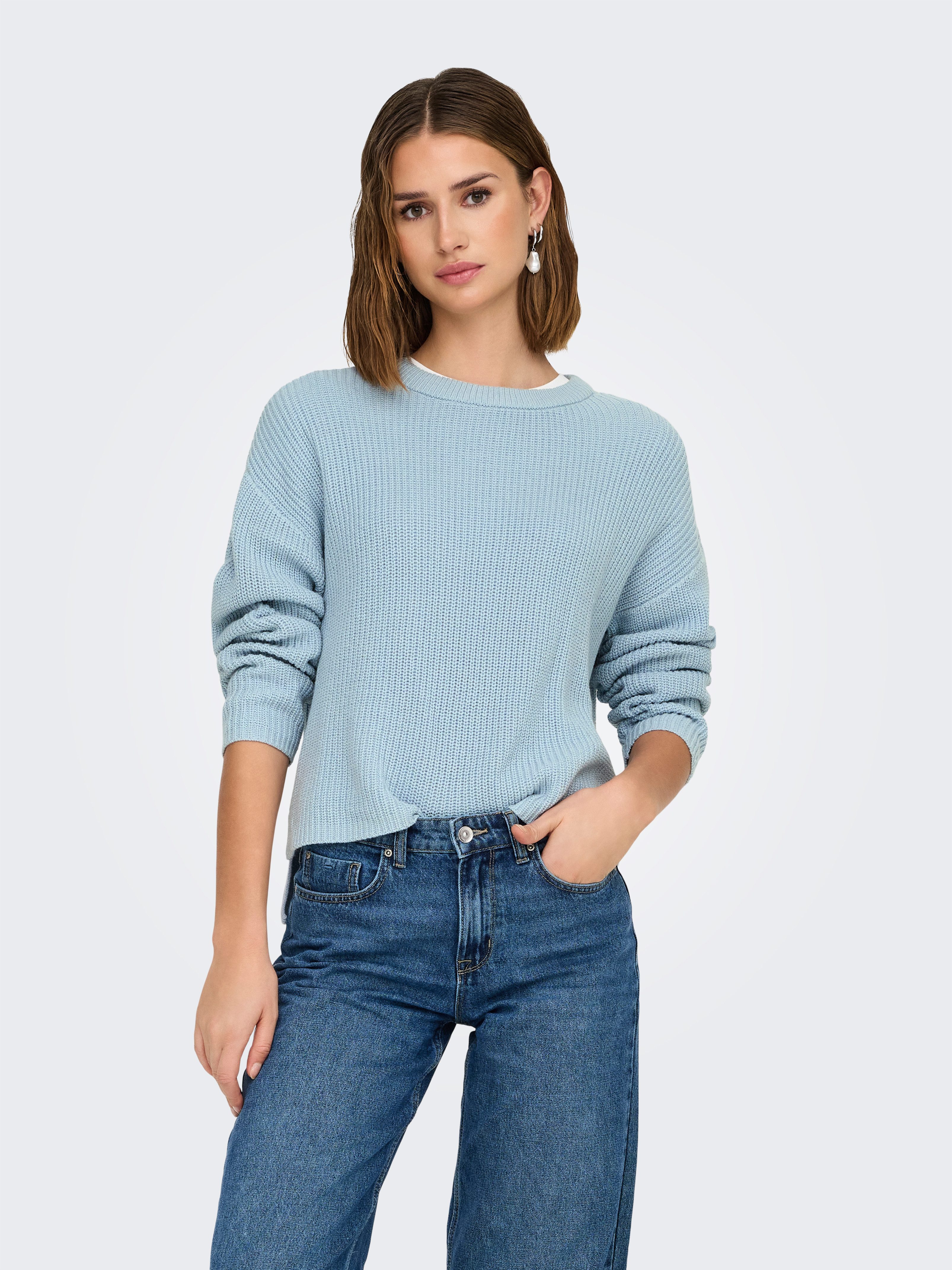 ONLY Rundhalspullover ONLLUNA LS O-NECK PULLOVER günstig online kaufen