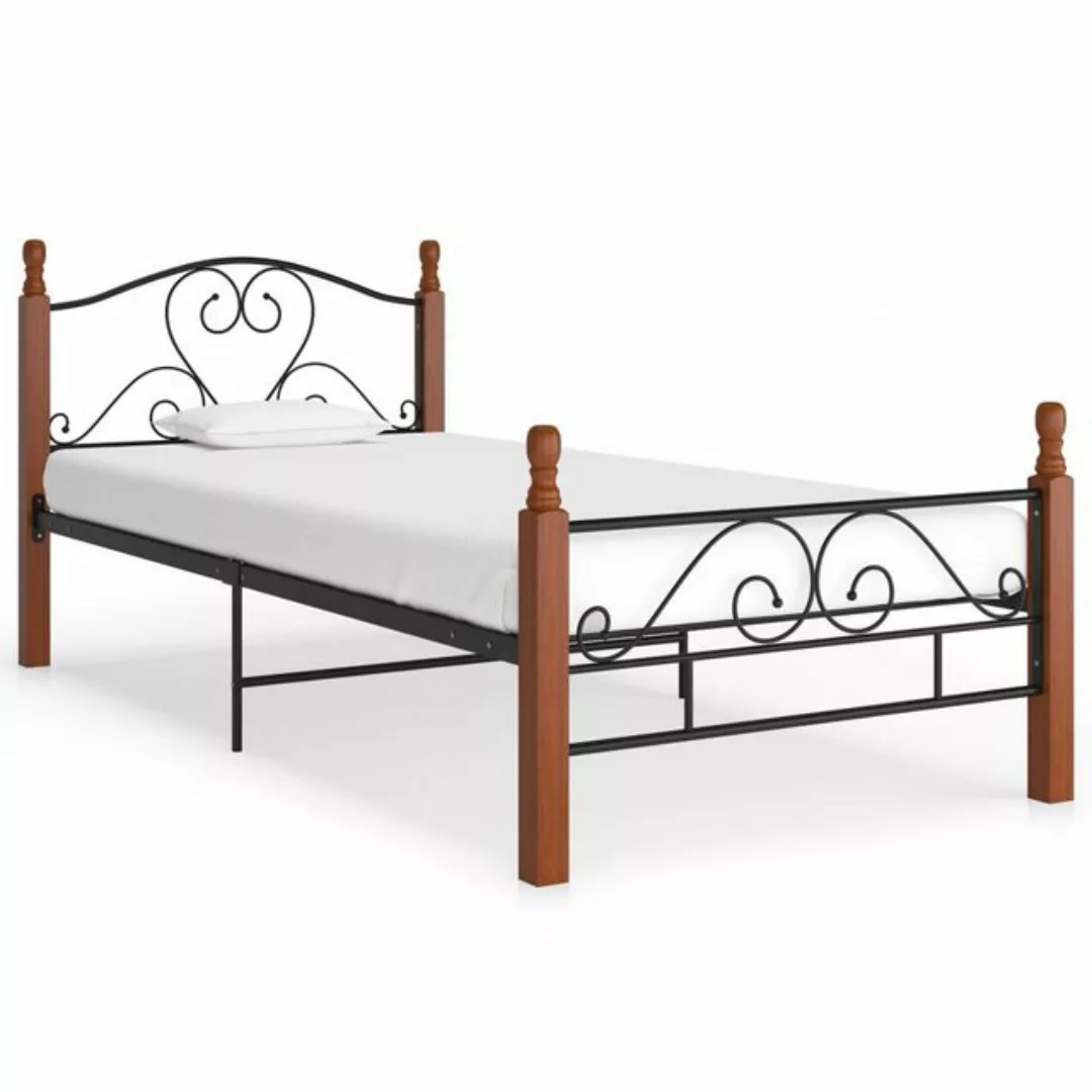 furnicato Bett Bettgestell Schwarz Metall 90x200 cm günstig online kaufen