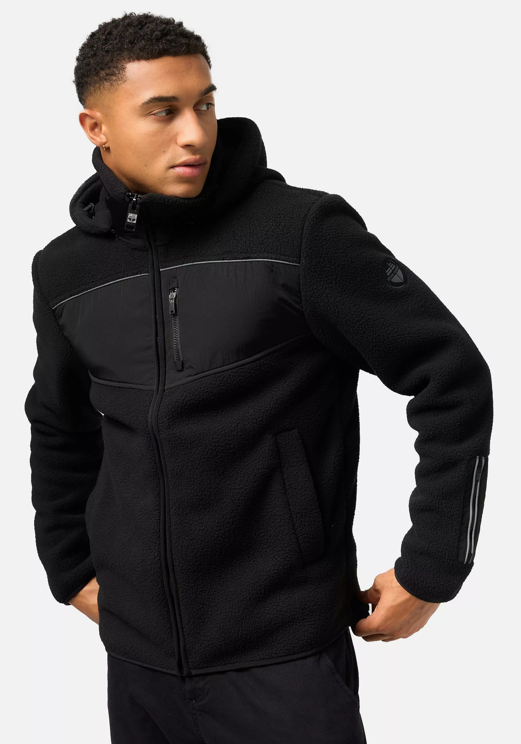 Stone Harbour Fleecejacke "Illian", mit Kapuze, Sportliche Herren Fleece-Ou günstig online kaufen