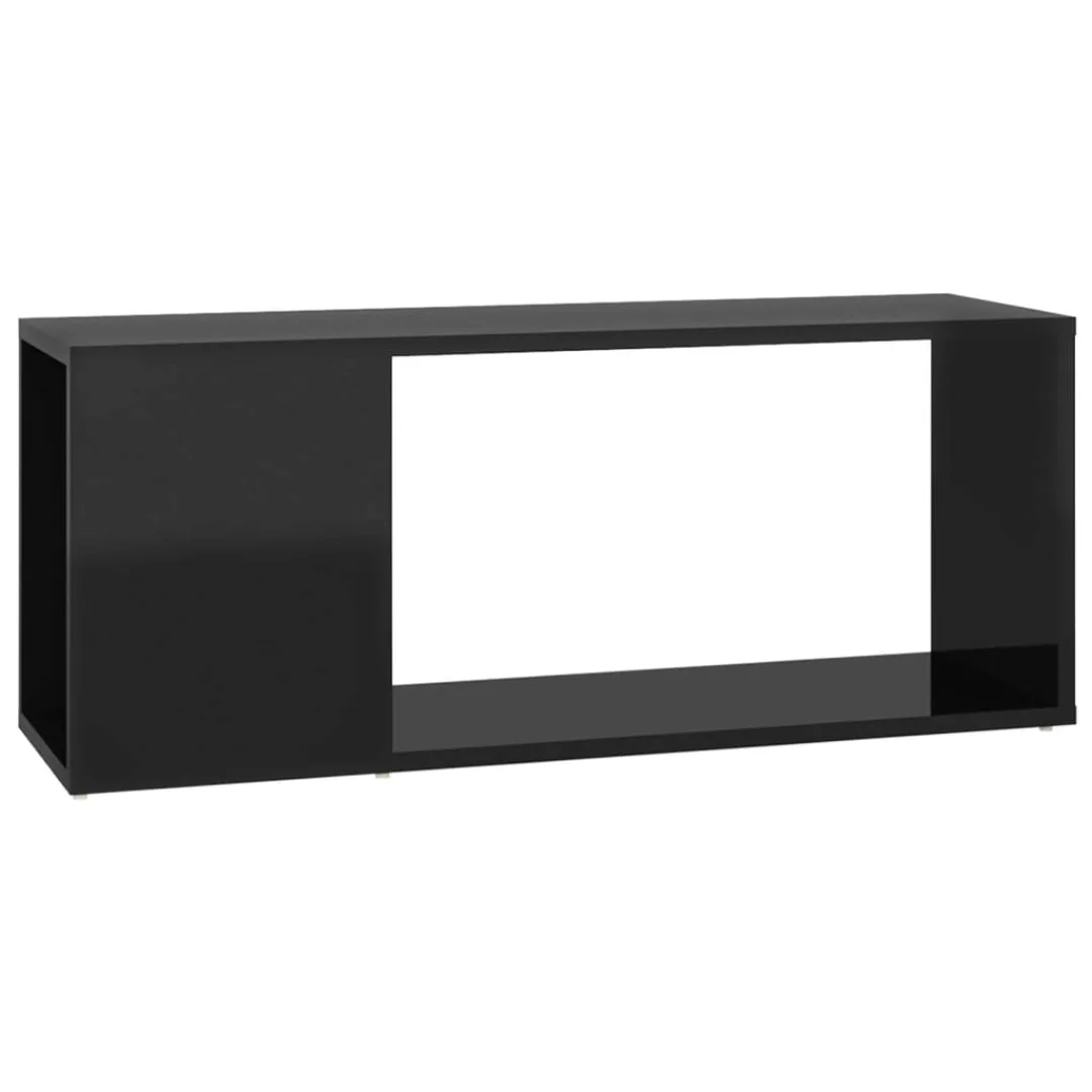 Tv-schrank Hochglanz-schwarz 80x24x32 Cm Spanplatte günstig online kaufen