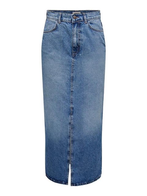 ONLY Sommerrock Maxi Jeans Rock mit Schlitz Stone Denim Wash 7487 in Blau günstig online kaufen