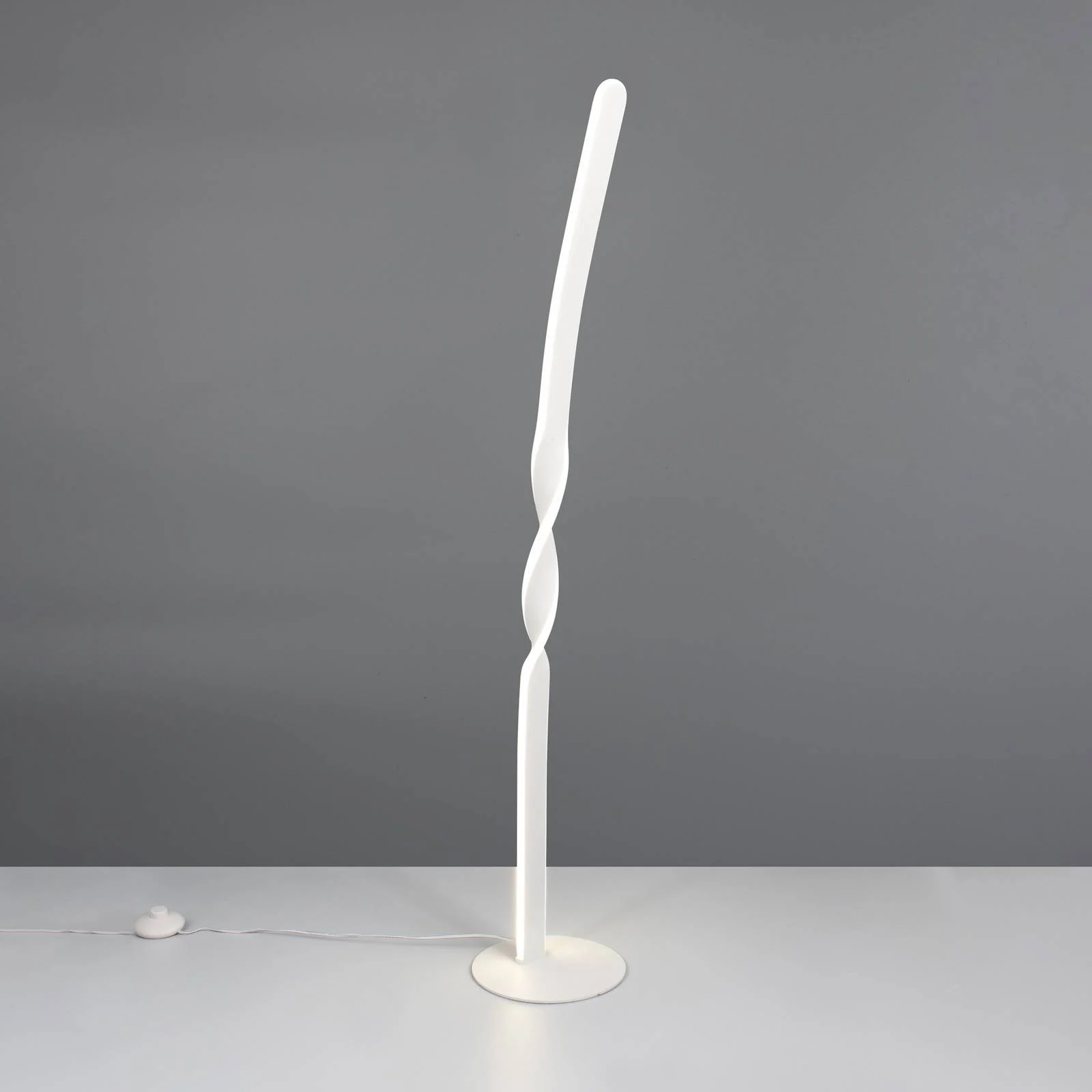 LED-Stehleuchte Ginko, weiß matt, Metall, Höhe 110 cm günstig online kaufen