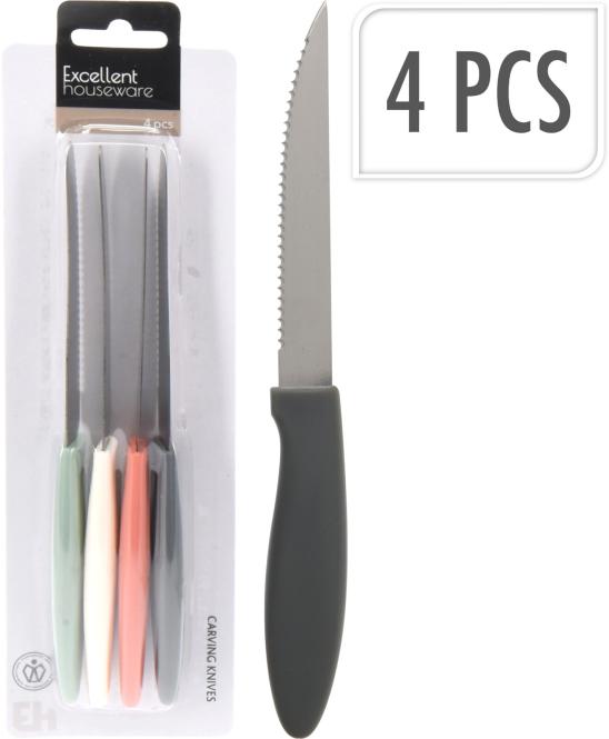 MESSERSET 4er Set unsortiert Schwarz / Weiß / Grün / Rosa Edelstahl Mehrfar günstig online kaufen