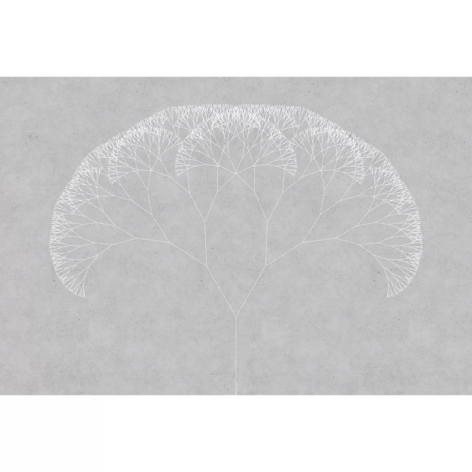Fototapete Grafik Pusteblume Grau Weiß 4,00 m x 2,70 m FSC® günstig online kaufen