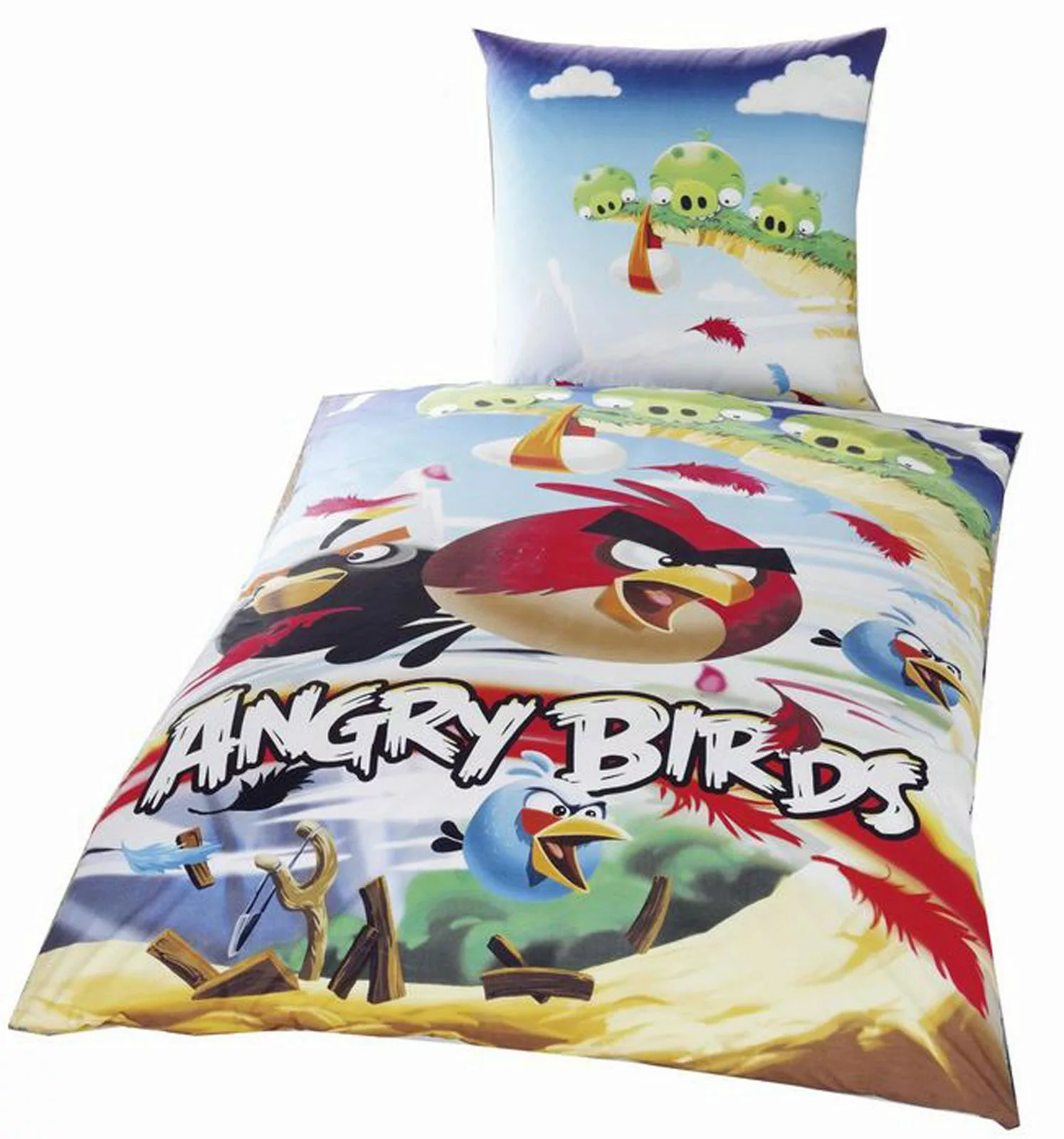 Angry Birds - Cliffhanger Wendebettwäsche Renforcé 135x200 G 67 600 AB1 100 günstig online kaufen