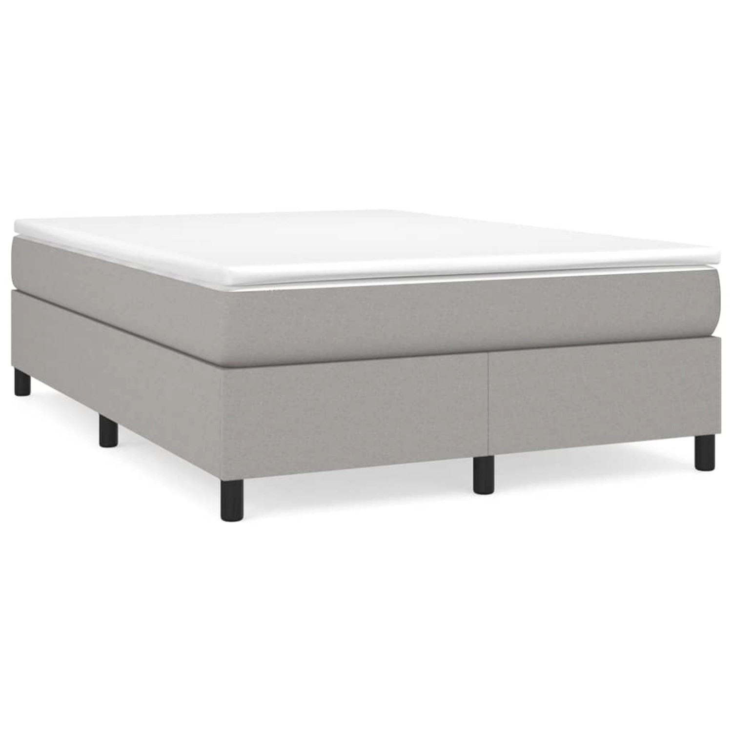 vidaXL Boxspringbett mit Matratze Hellgrau 140x200 cm Stoff1396720 günstig online kaufen