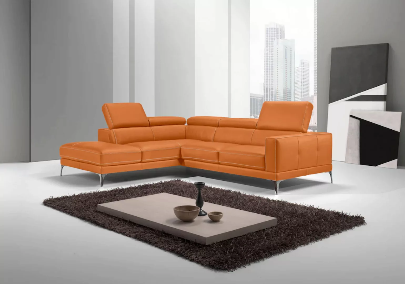 Egoitaliano Ecksofa "Claudie, Designsofa mit extrakomfortablem Sitzkomfort" günstig online kaufen