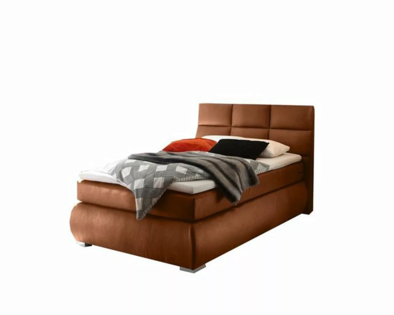 ED EXCITING DESIGN Boxspringliege (120 x 200 cm, Kosali 1 cognac 120 cm), B günstig online kaufen