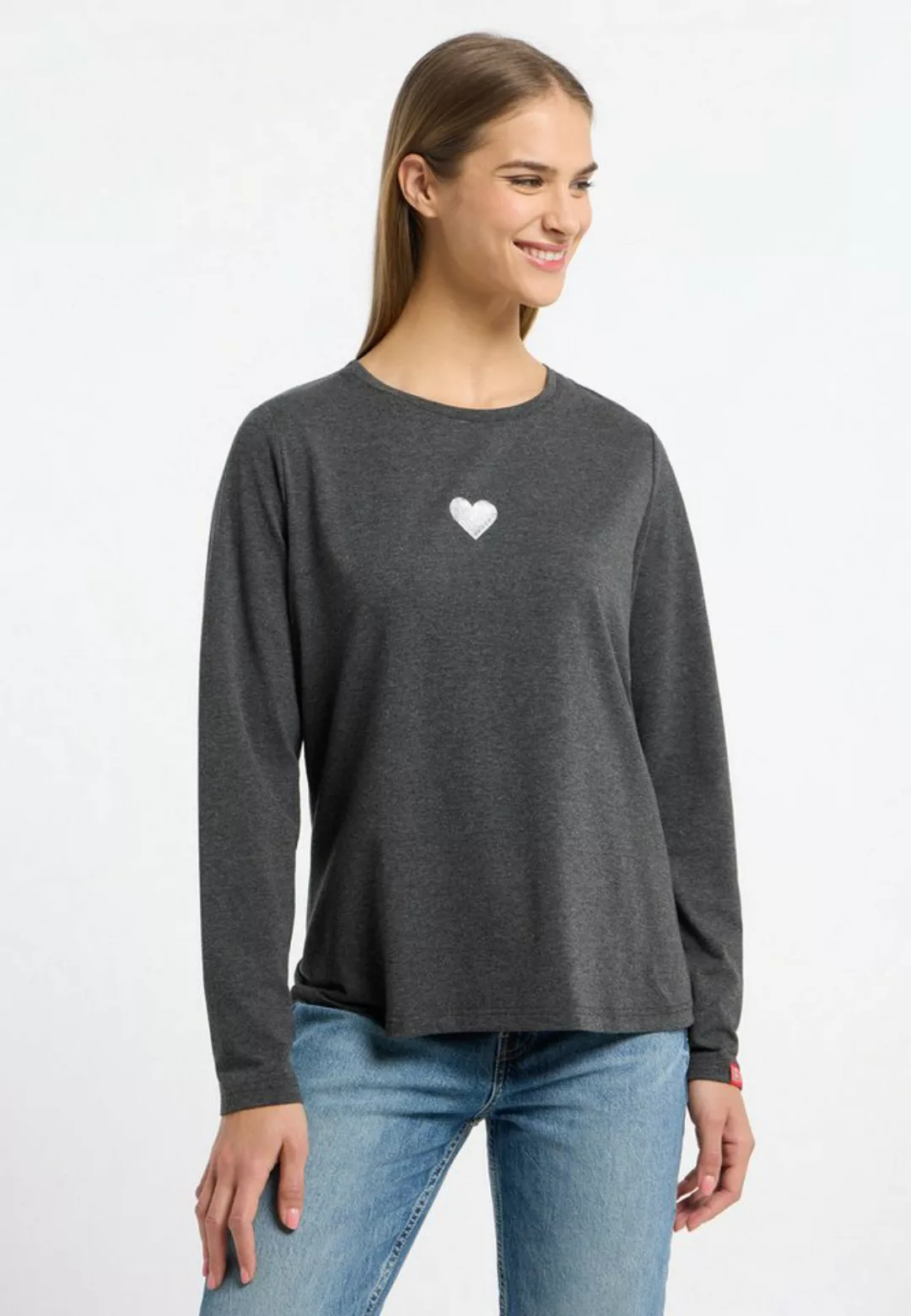 Frieda & Freddies NY Longsleeve Longsleeve Shirt mit dezenten Farbdetails günstig online kaufen