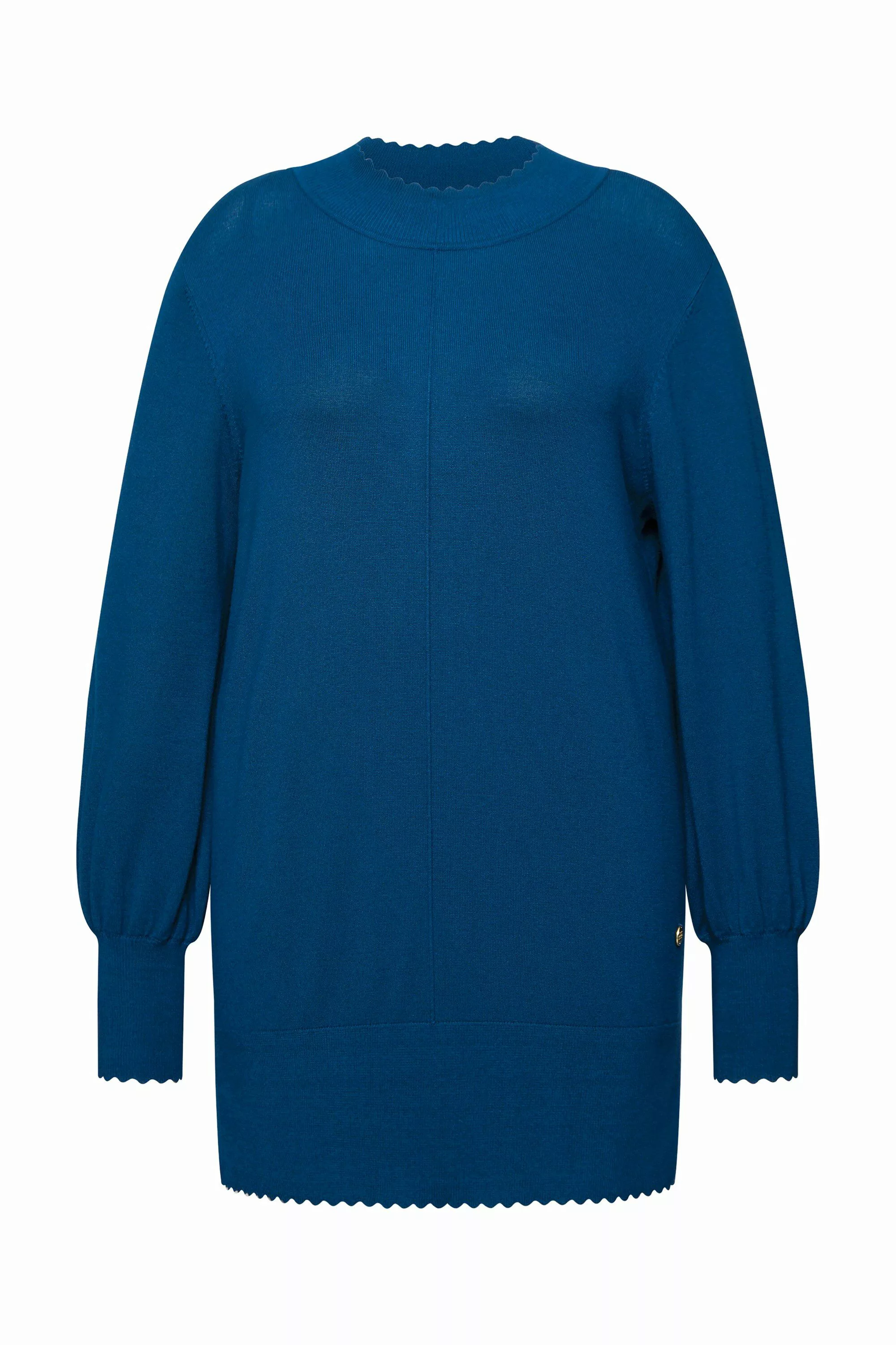 Ulla Popken Strickpullover Pullover Muschelsaum Stehkragen günstig online kaufen