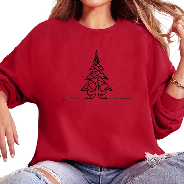 MC Star Weihnachtssweatshirt Weihnachtshemden für Damen, langärmelig, Rundh günstig online kaufen