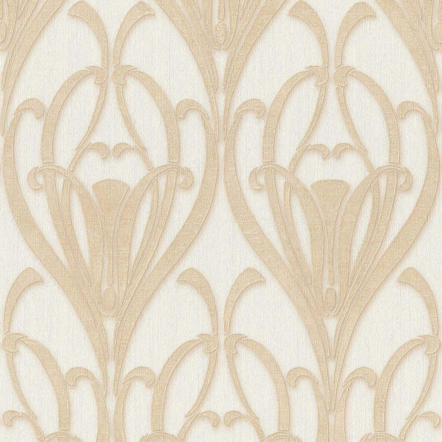 Bricoflor 20er Jahre Tapete Elegant Ornament Vliestapete in Weiß Gold für E günstig online kaufen