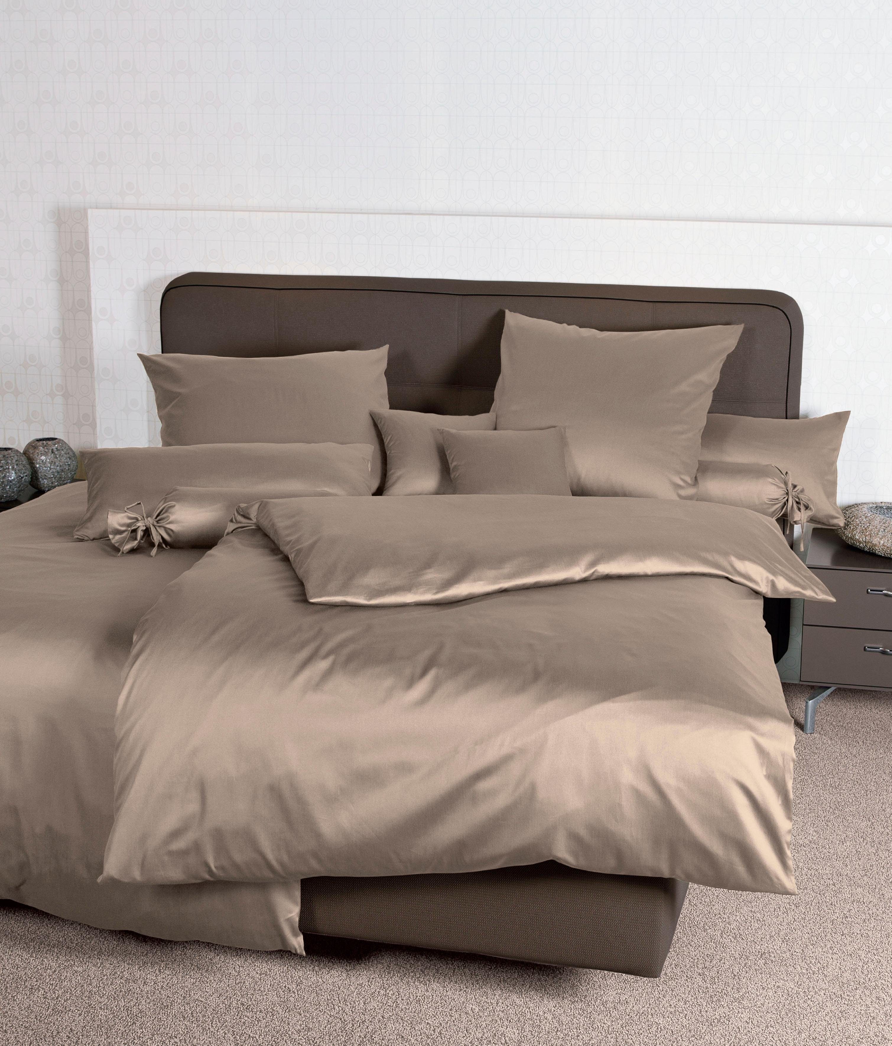 Janine Janine Mako-Satin Bettwäsche Colors 31001 marine Größe:  80x80 cm günstig online kaufen