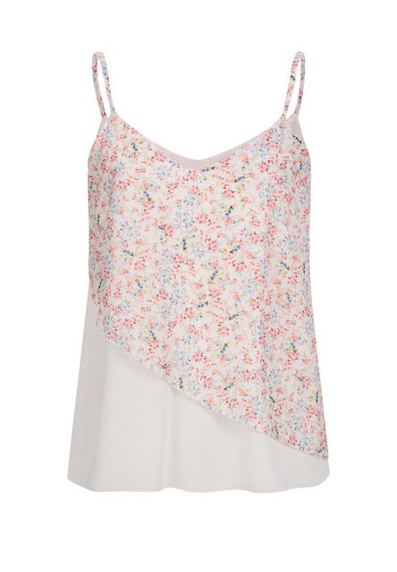 CLOUD 5IVE Muskelshirt CLOUD 5IVE Chiffon Top 2-lagig V-Neck Blumen Print ( günstig online kaufen