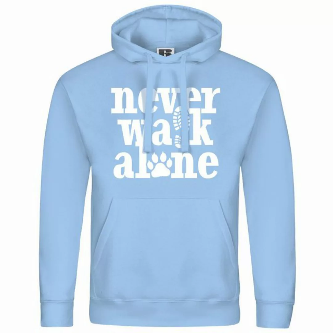 deinshirt Kapuzenpullover Herren Kapuzenpullover Never walk alone Mit Print günstig online kaufen