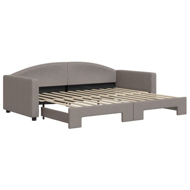 vidaXL Gästebett Gästebett Tagesbett Ausziehbar Taupe 90x200 cm Stoff Bett günstig online kaufen