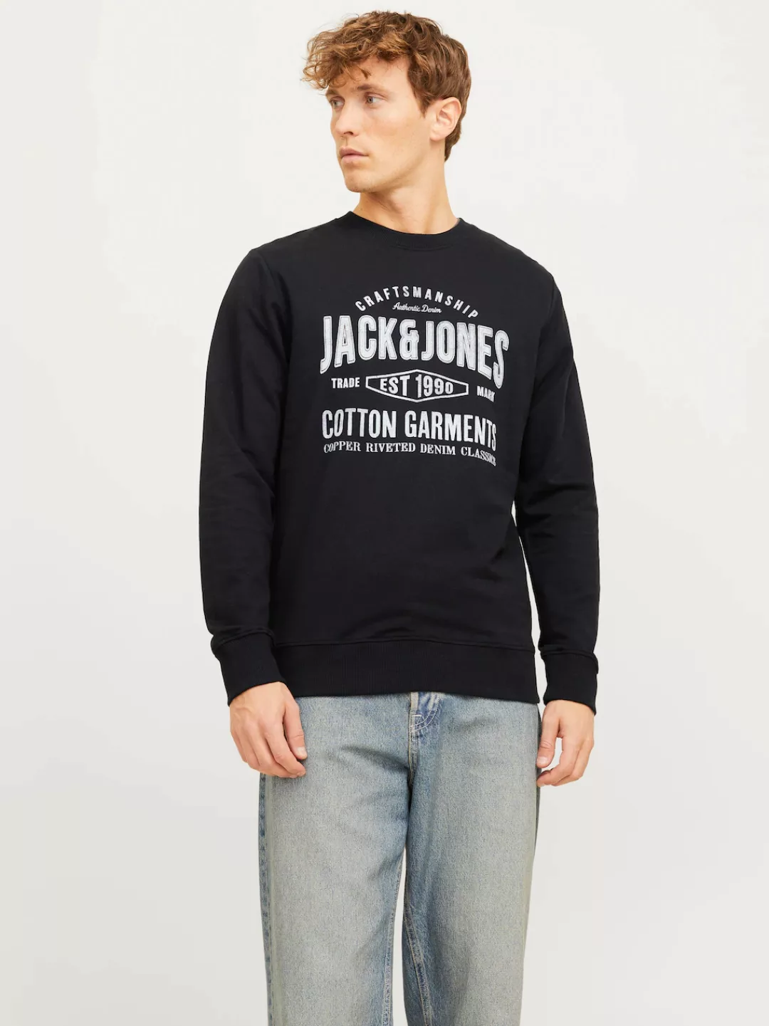 Jack & Jones Sweatshirt "JJJEANS SWEAT O-NECK" günstig online kaufen