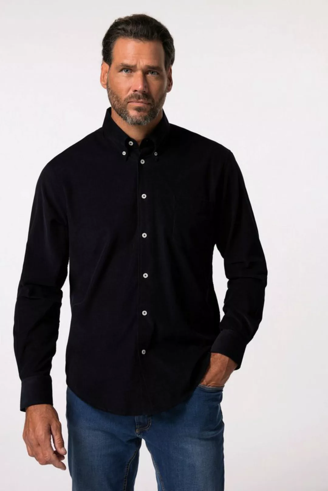 JP1880 Businesshemd JP 1880 Cordhemd Langarm Buttondown-Kragen günstig online kaufen