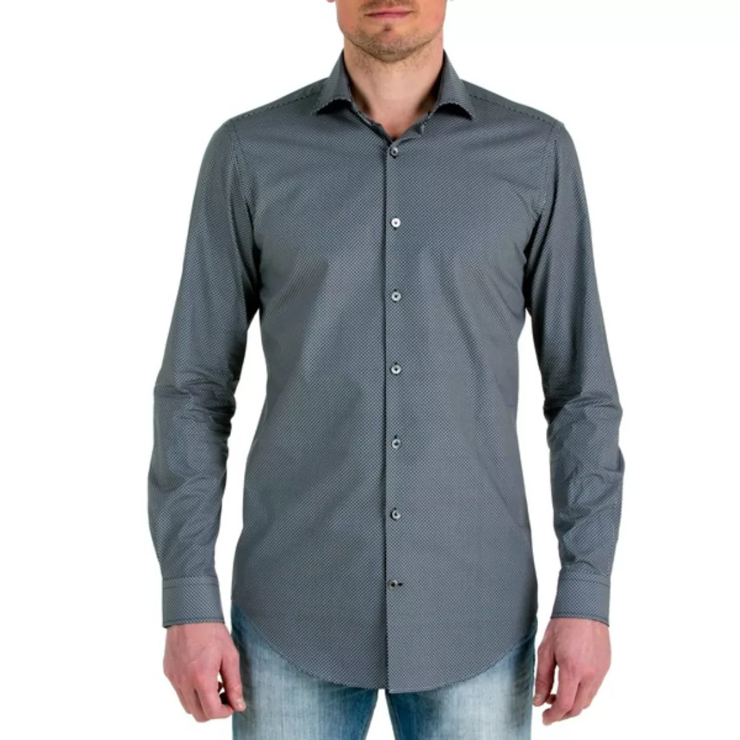 Nachhaltige Langarm Herren Hemd Serious Dark Slim Fit 100% Bio günstig online kaufen