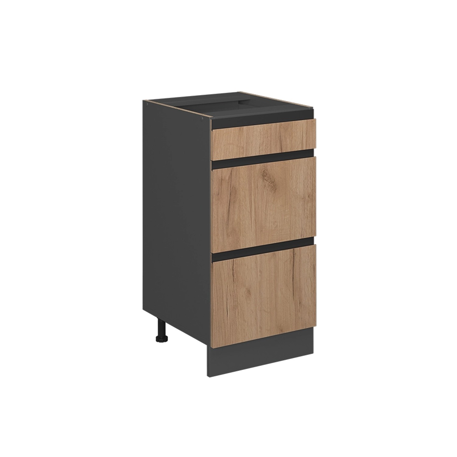 Vicco Unterschrank R-Line Goldkraft Eiche/Anthrazit 40cm günstig online kaufen