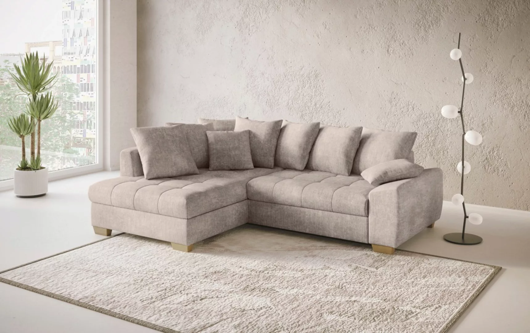 Mr. Couch Ecksofa »Nikita II, L-Form«, Wahlweise mit Bettfunktion, Bettkast günstig online kaufen