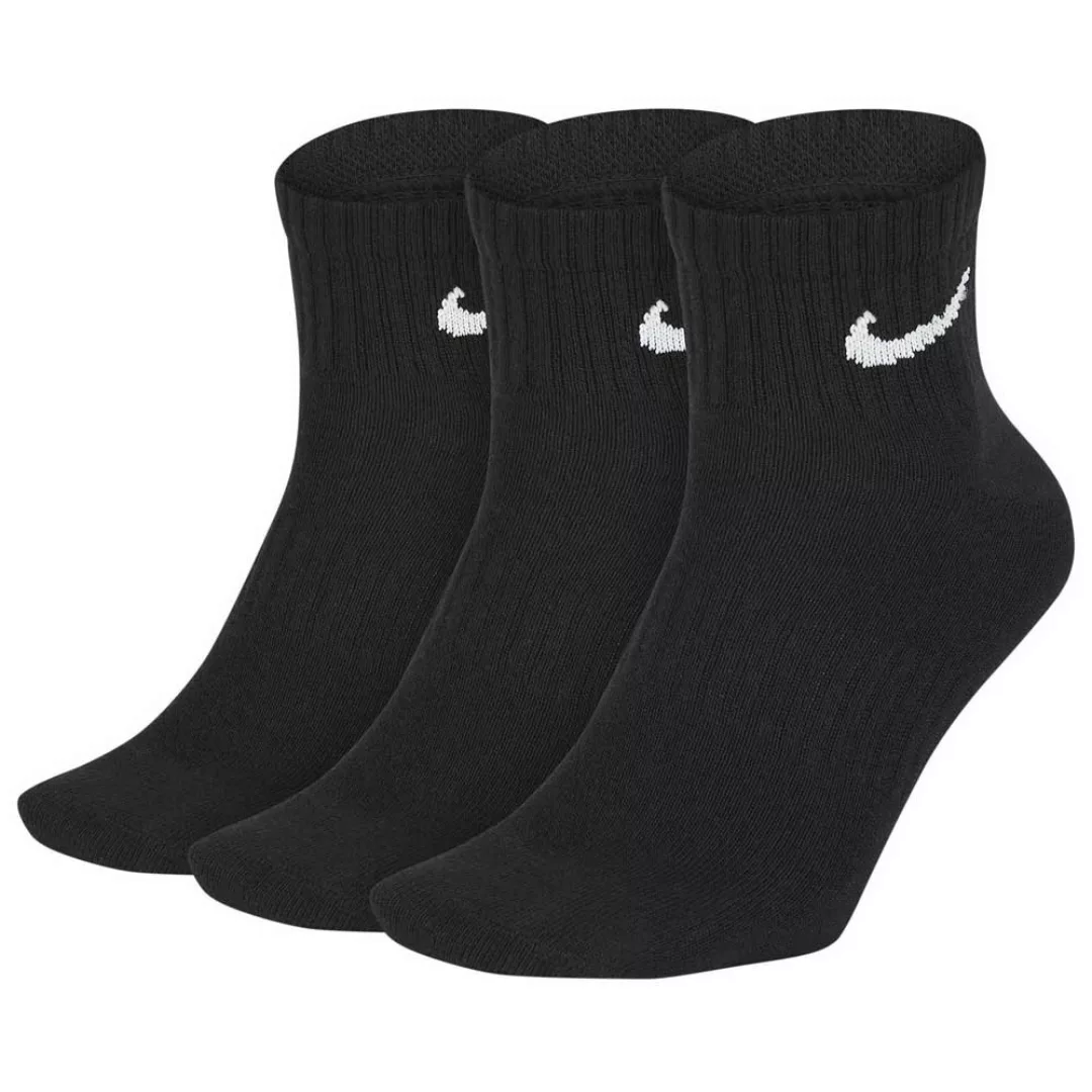 Nike Everyday Lightweight Ankle Socken 3 Paare EU 38-42 Black / White günstig online kaufen