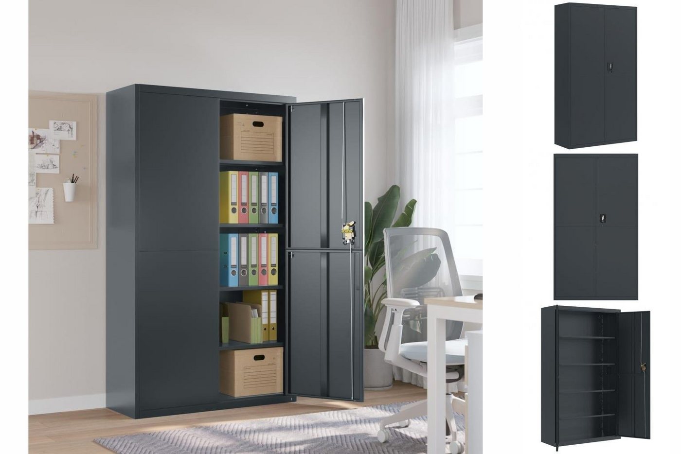 vidaXL Aktenschrank Aktenschrank Büroschrank Home Office Ablage Büro Anthra günstig online kaufen