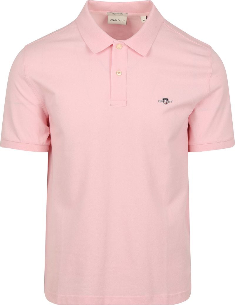 Gant Shield Piqué Poloshirt Hellrosa - Größe M günstig online kaufen