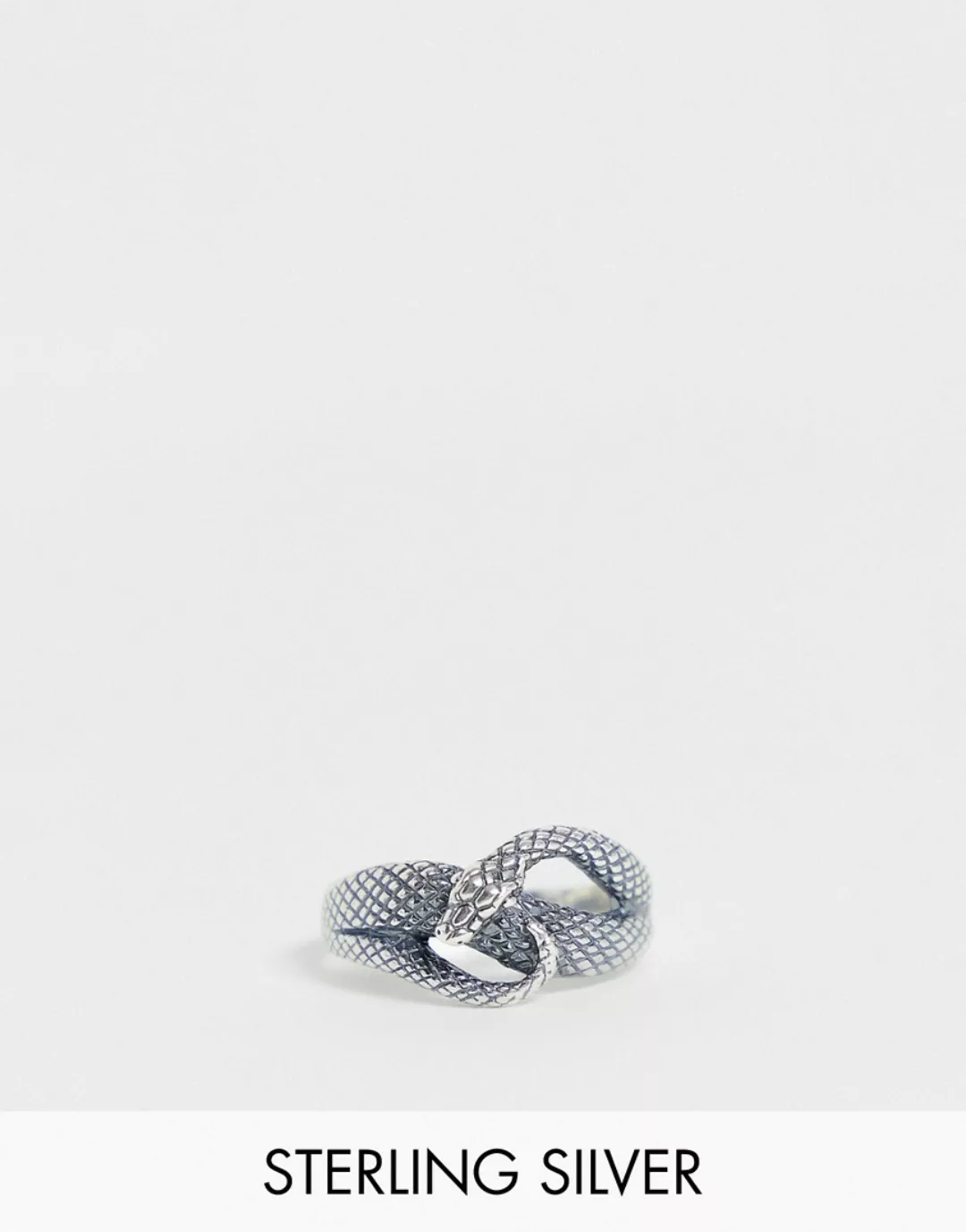 ASOS DESIGN – Ring aus Sterlingsilber mit gewickeltem Schlangendesign günstig online kaufen