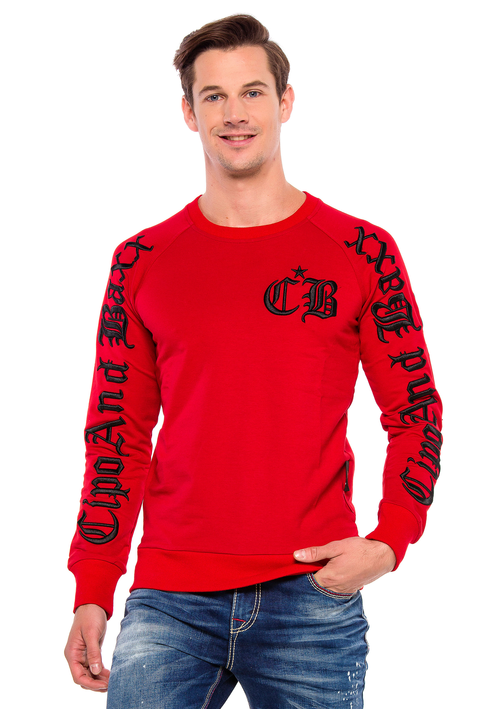 Cipo & Baxx Sweatshirt, mit cooler Stickerei günstig online kaufen