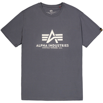 Alpha Industries  T-Shirts & Poloshirts Basic T-Shirt BL - greyblack günstig online kaufen