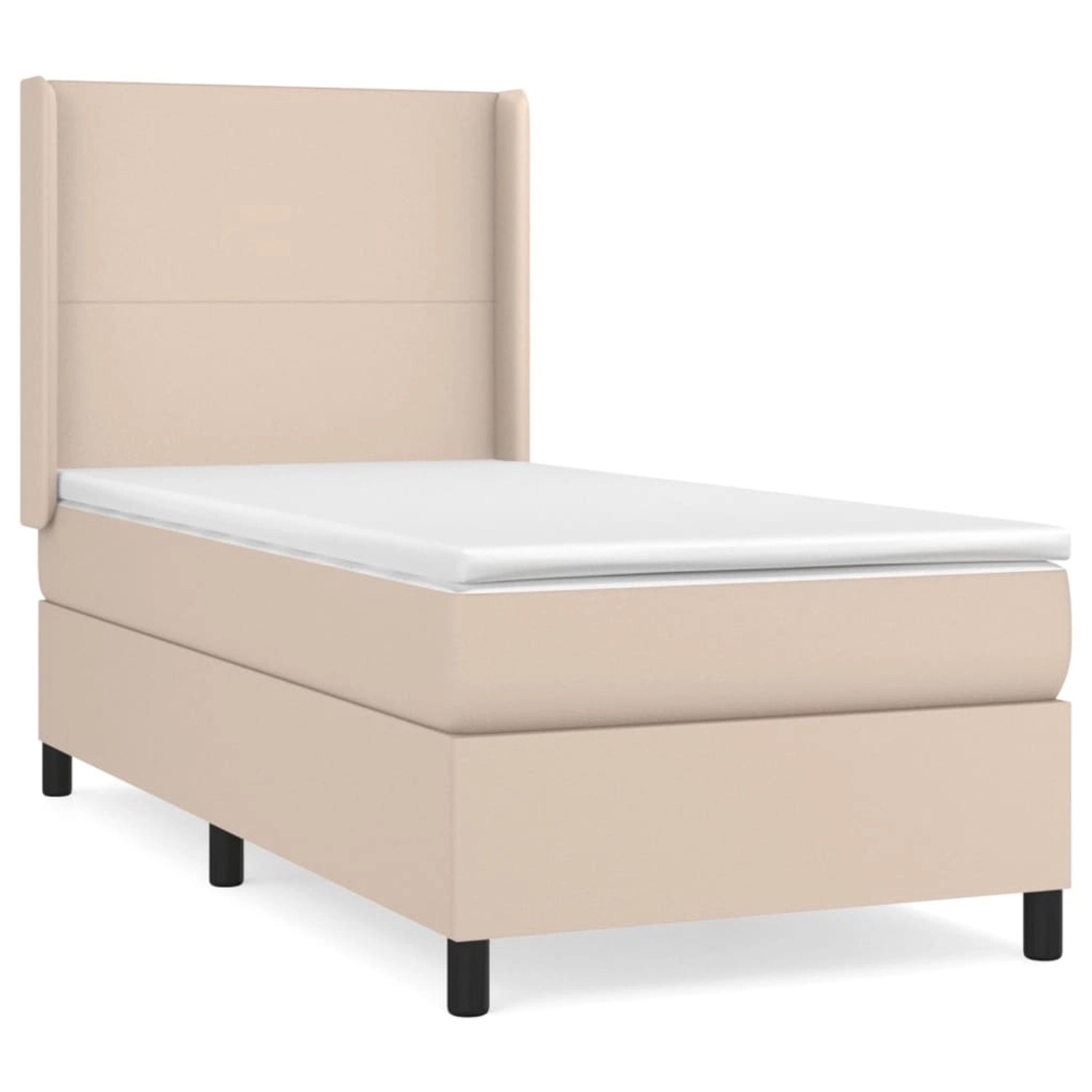 vidaXL Boxspringbett mit Matratze Cappuccino-Braun 80x200cm Kunstleder14663 günstig online kaufen